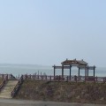 七股觀海樓-潟湖堤防上的觀景涼亭照片