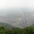 中寮山-山頂俯望南二高下方月世界景觀_全景1照片