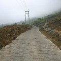九份二山震災紀念園區-大走山下新闢的道路照片