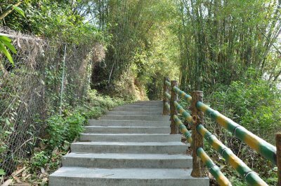 虎形山沿路都是鋪設良好的石階與步道,極為好走,唯部份路斷坡度稍陡,老人家最好還是攜帶手杖,可保護膝蓋